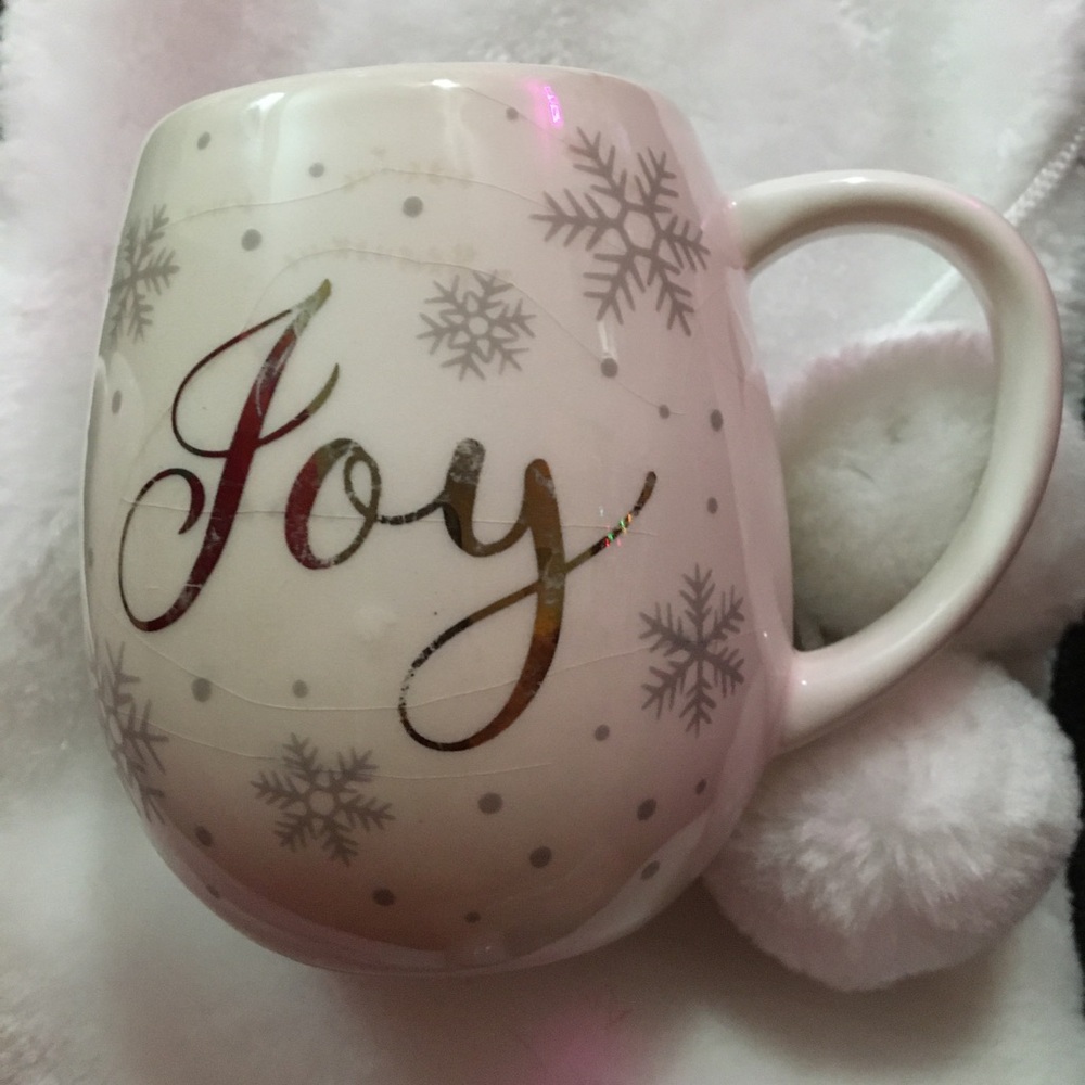 Joy Holiday Mug with Snowflake Design